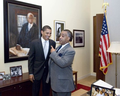 Obama with Sharpton